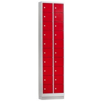 Steel Mini Locker with 20 compartments (Red doors)